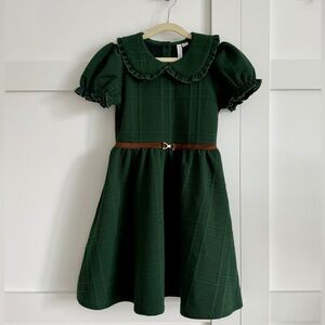 Janie and Jack Equestrian Ruffle Collared Dress
